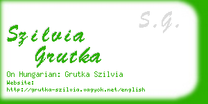 szilvia grutka business card